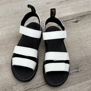 Dr. Martens Kids White and Black Sandals